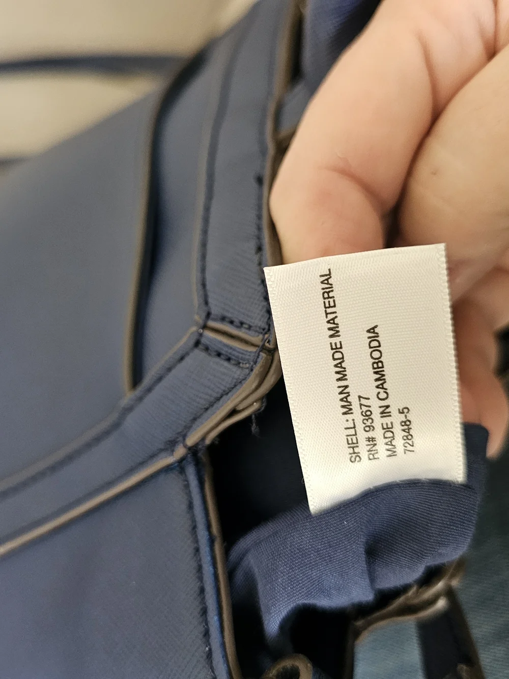 Liz Claiborne Mini Tuxedo Tote Bag in navy blue